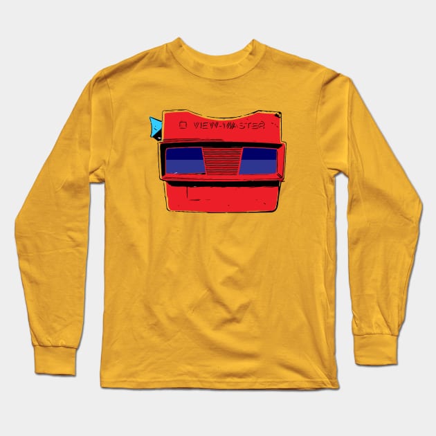 View-Master Reel in Super Engine Red Long Sleeve T-Shirt by callingtomorrow